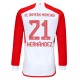 FC Bayern München Hernandez 21 Matchtröja Hemma 2023-2024 Långärmad