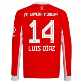 FC Bayern München Luis Díaz 14 Matchtröja Hemma 2025-2026 Långärmad