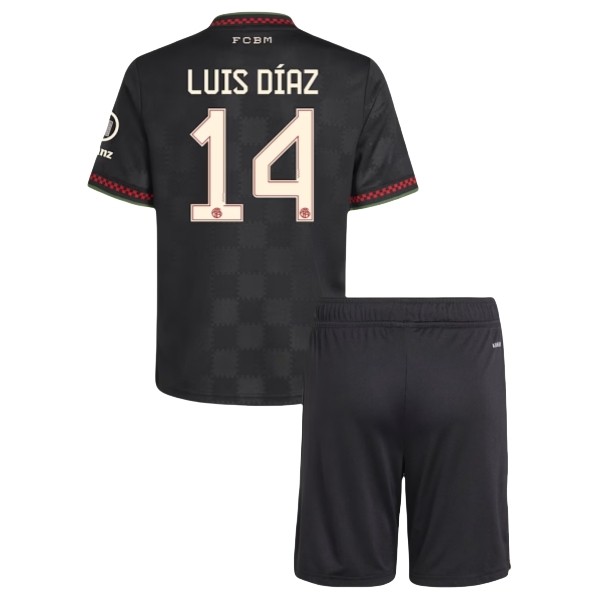 FC Bayern München Luis Díaz 14 Matchtröja Tredje Barn 2025-2026 Fotbollsställ FC Bayern München Luis Díaz 14 Matchtröja Tredje Barn 2025-2026 Fotbollsställ