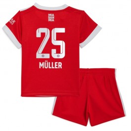 FC Bayern München Müller 25 Matchtröja Barn Hemma 2022-2023