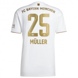 FC Bayern München Müller 25 Matchtröja Borta 2022-2023