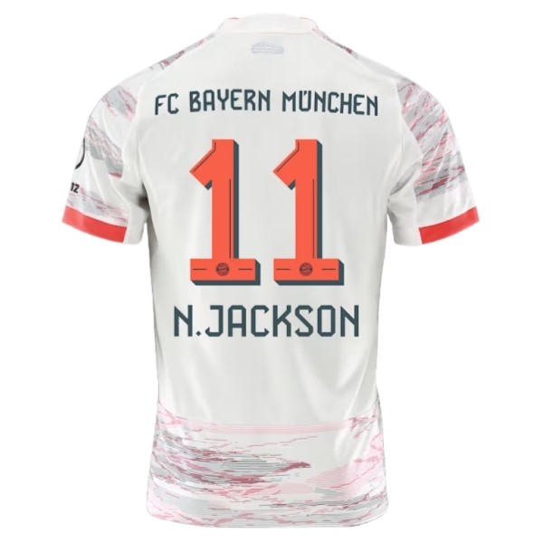 FC Bayern München N.Jackson 11 Matchtröja Borta 2025-2026 Fotbollsställ FC Bayern München N.Jackson 11 Matchtröja Borta 2025-2026 Fotbollsställ