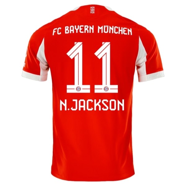 FC Bayern München N.Jackson 11 Matchtröja Hemma 2025-2026 Fotbollsställ FC Bayern München N.Jackson 11 Matchtröja Hemma 2025-2026 Fotbollsställ