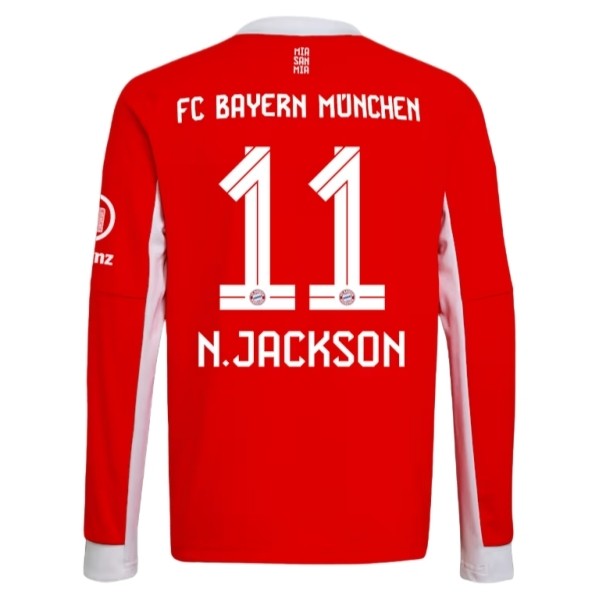 FC Bayern München N.Jackson 11 Matchtröja Hemma 2025-2026 Långärmad Fotbollsställ FC Bayern München N.Jackson 11 Matchtröja Hemma 2025-2026 Långärmad Fotbollsställ