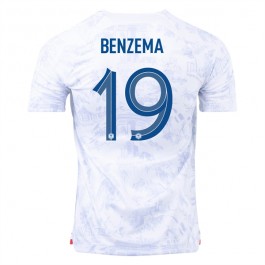 Frankrike Benzema 19 Matchtröja Borta VM 2022