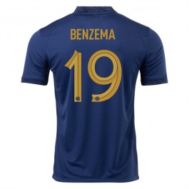 Frankrike Benzema 19 Matchtröja Hemma VM 2022