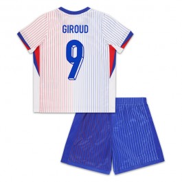 Frankrike Giroud 9 Matchtröja Barn Borta Euro 2024