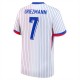 Frankrike Griezmann 7 Matchtröja Borta Euro 2024