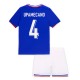 Frankrike Upamecano 4 Matchtröja Barn Hemma Euro 2024