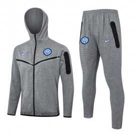 Inter Milan Träningsjacka Ställ 2024-25 - Hoodie Grå