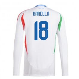 Italien Barella 18 Matchtröja Borta Euro 2024 Långärmad