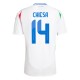 Italien Chiesa 14 Matchtröja Borta Euro 2024