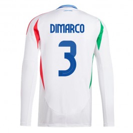 Italien Dimarco 3 Matchtröja Borta Euro 2024 Långärmad