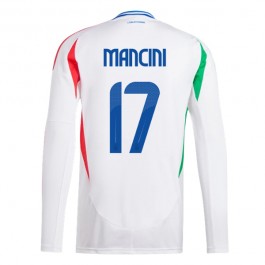 Italien Mancini 17 Matchtröja Borta Euro 2024 Långärmad