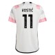 Juventus Kostic 11 Matchtröja Borta 2023-2024
