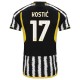 Juventus Kostic 17 Matchtröja Hemma 2023-2024