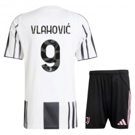 Juventus Vlahović 9 Matchtröja Hemma Barn 2025-2026 Fotbollsställ