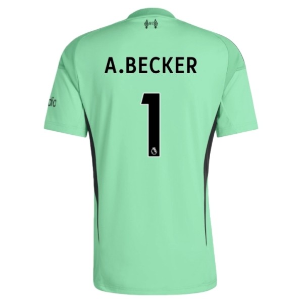 Liverpool A.Becker 1 Målvakt Matchtröja Hemma 2025-2026 Fotbollsställ Liverpool A.Becker 1 Målvakt Matchtröja Hemma 2025-2026 Fotbollsställ