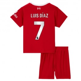 Liverpool Luis Díaz 7 Matchtröja Barn Hemma 2023-2024