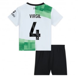 Liverpool Virgil 4 Matchtröja Barn Borta 2023-2024