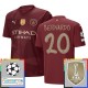 Manchester City Bernardo 20 Matchtröja Tredje Champions League Patches 2024-2025