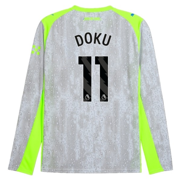 Manchester City Doku 11 Matchtröja Tredje 2025-2026 Långärmad Fotbollsställ Manchester City Doku 11 Matchtröja Tredje 2025-2026 Långärmad Fotbollsställ