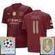Manchester City Doku 11 Matchtröja Tredje Champions League Patches 2024-2025