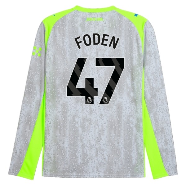 Manchester City Foden 47 Matchtröja Tredje 2025-2026 Långärmad Fotbollsställ Manchester City Foden 47 Matchtröja Tredje 2025-2026 Långärmad Fotbollsställ