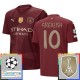 Manchester City Grealish 10 Matchtröja Tredje Champions League Patches 2024-2025