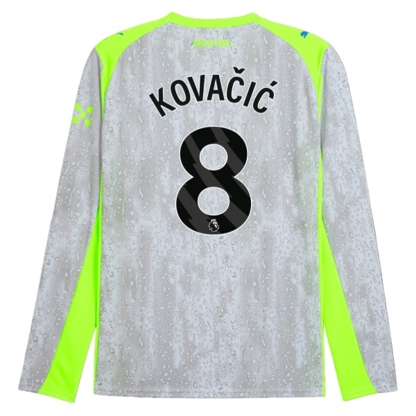Manchester City Kovačić 8 Matchtröja Tredje 2025-2026 Långärmad Fotbollsställ Manchester City Kovačić 8 Matchtröja Tredje 2025-2026 Långärmad Fotbollsställ