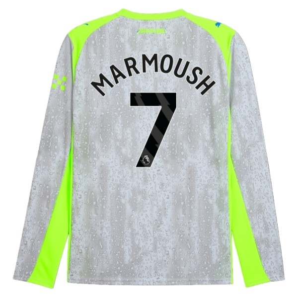 Manchester City Marmoush 7 Matchtröja Tredje 2025-2026 Långärmad Fotbollsställ Manchester City Marmoush 7 Matchtröja Tredje 2025-2026 Långärmad Fotbollsställ