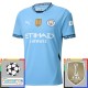 Manchester City Doku 11 Matchtröja Hemma Champions League Patches 2024-2025