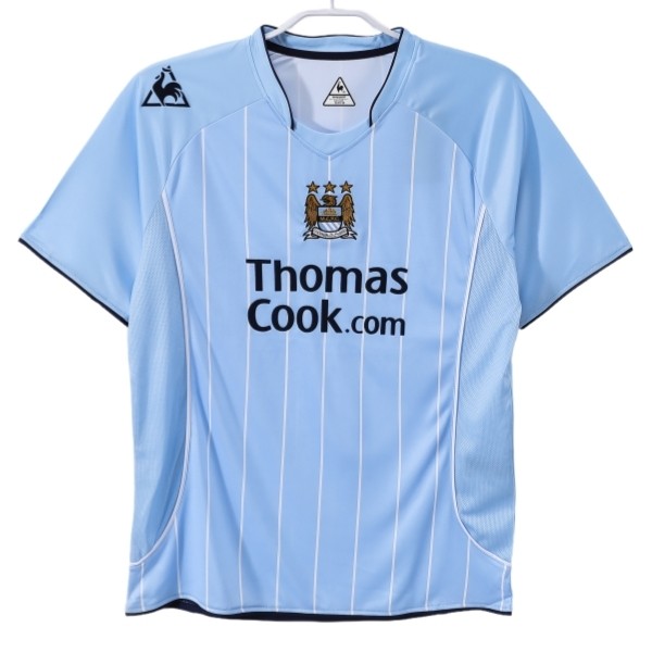 Manchester City Matchtröja Hemma Retro 2007-2008 Fotbollsställ Manchester City Matchtröja Hemma Retro 2007-2008 Fotbollsställ