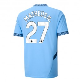 Manchester City Matheus N. 27 Matchtröja Hemma 2024-2025