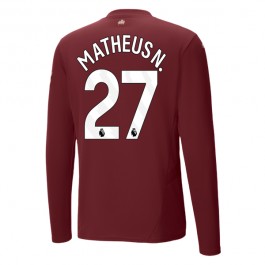 Manchester City Matheus N. 27 Matchtröja Tredje 2024-2025 Långärmad