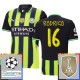 Manchester City Rodrigo 16 Matchtröja Borta Champions League Patches 2024-2025