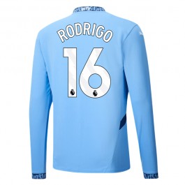 Manchester City Rodrigo 16 Matchtröja Hemma 2024-2025 Långärmad
