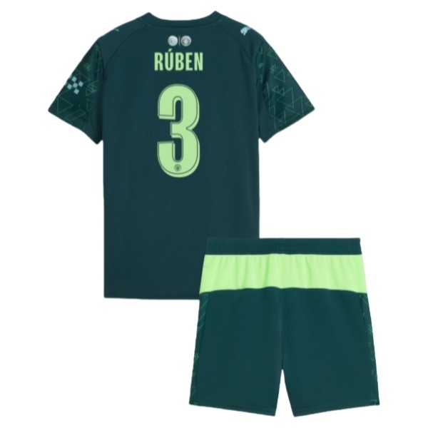 Manchester City Rúben 3 Matchtröja Hemma Barn Fourth 2025-2026 Fotbollsställ Manchester City Rúben 3 Matchtröja Hemma Barn Fourth 2025-2026 Fotbollsställ
