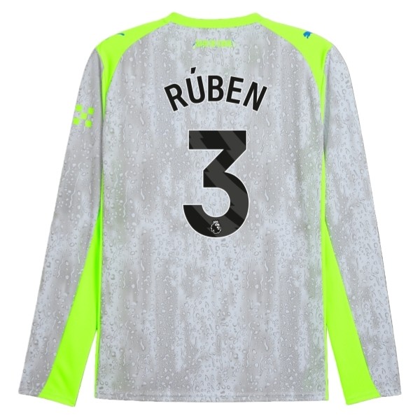 Manchester City Rúben 3 Matchtröja Tredje 2025-2026 Långärmad Fotbollsställ Manchester City Rúben 3 Matchtröja Tredje 2025-2026 Långärmad Fotbollsställ
