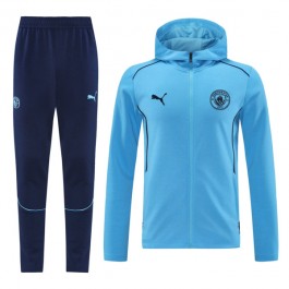 Manchester City Träningsjacka Ställ 2024-25 - Hoodie Blå