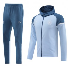 Manchester City Träningsjacka Ställ 2024-25 - Hoodie Blå