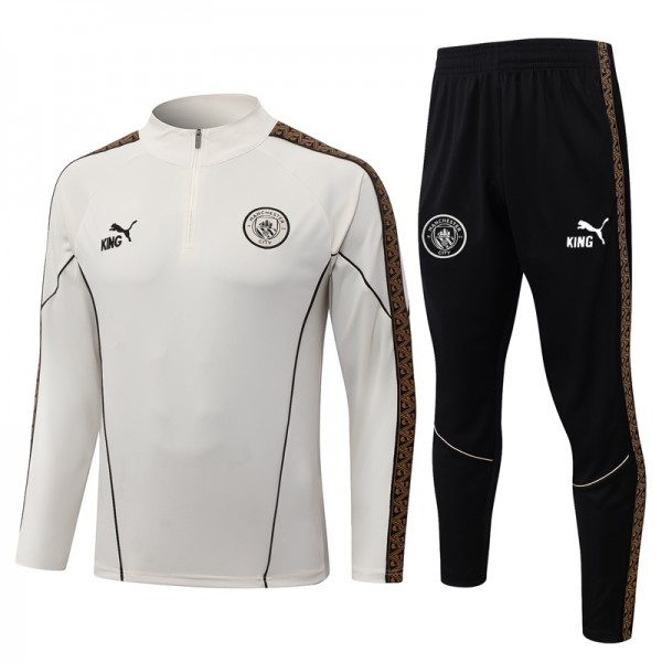 Manchester City Träningsoverall 2026-27 - 1-4 Zip Beige Manchester City Träningsoverall 2026-27 - 1-4 Zip Beige