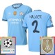 Manchester City Walker 2 Matchtröja Hemma Champions League Patches 2024-2025