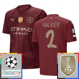 Manchester City Walker 2 Matchtröja Tredje Champions League Patches 2024-2025
