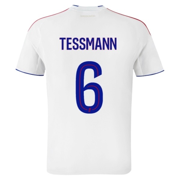 Olympique Lyonnais Tessmann 6 Matchtröja Hemma 2025-2026 Fotbollsställ Olympique Lyonnais Tessmann 6 Matchtröja Hemma 2025-2026 Fotbollsställ