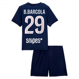 Paris Saint Germain B.Barcola 29 Matchtröja Barn Hemma 2025-2026