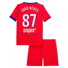 Paris Saint Germain João Neves 87 Matchtröja Barn Tredje 2025-2026
