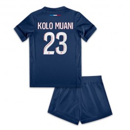 Paris Saint Germain Kolo Muani 23 Matchtröja Barn Hemma 2024-2025