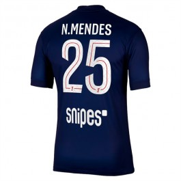 Paris Saint Germain N.Mendes 25 Matchtröja Hemma 2025-2026