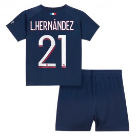 Paris Saint Germain PSG L.Hernandez 21 Matchtröja Barn Hemma 2023-2024